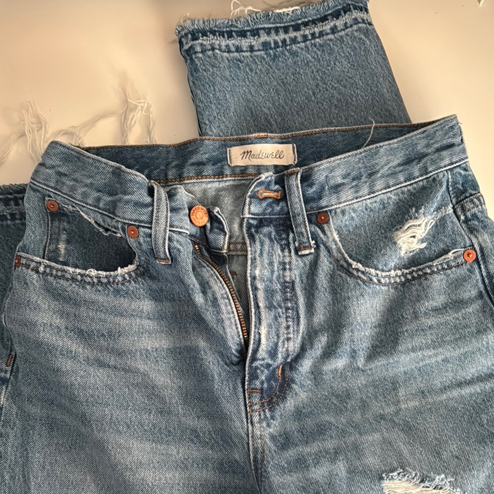 Madewell Women's Blue Distressed Jeans